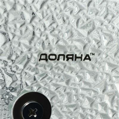 Этажерка-фруктовница квадратная Доляна «Акцент», 2 яруса, 25×22 см, стекло