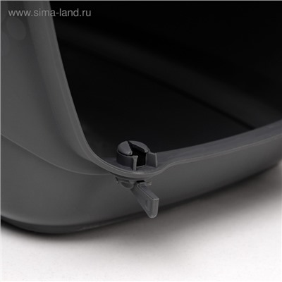 Переноска для животных до 12 кг «Пижон», 49×33×32 см, металлическая дверь, пластик, белая, серая