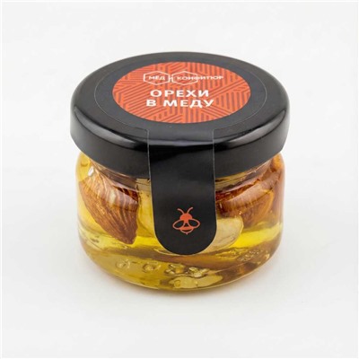 Ассорти: миндаль, фундук, кешью в меду 35 гр.