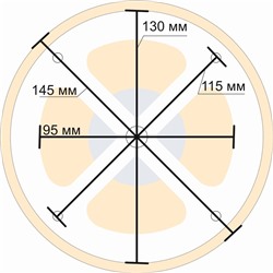 Вентиляционный клапан «Зебра», деревянный, d=95 мм, металлическое основание, «Добропаровъ»