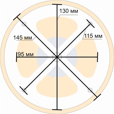 Вентиляционный клапан «Зебра», деревянный, d=95 мм, металлическое основание, «Добропаровъ»