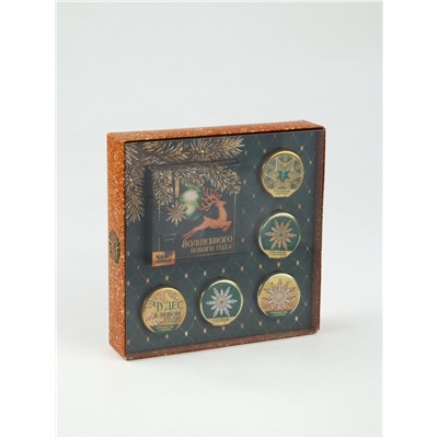 Подарочный набор новогодний «Волшебного нового года»: чай, крем-мёд