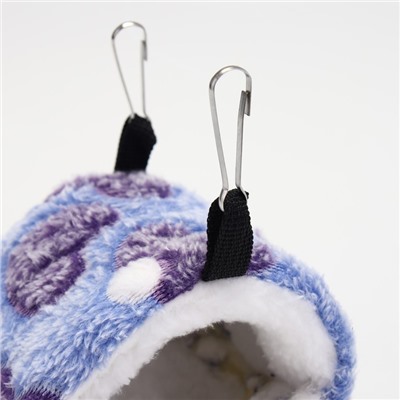 Домик для грызунов «Сердце», из флиса, 10×15 см, фиолетовый