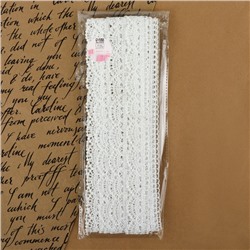 Кружево гипюровое, 25 мм, 6.8±0.5 м, белое