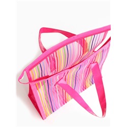 Косметичка на молнии в сетку, большая, с ручками, с рисунком, МИКС