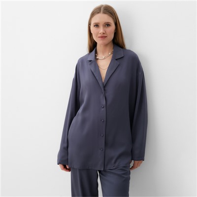 Костюм женский (рубашка, брюки) MINAKU: Casual Collection, размер 40, цвет графит