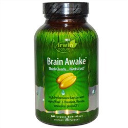 Irwin Naturals, Brain Awake, 60 жидких гелевых капсул