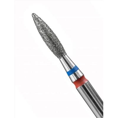 MANITA Фреза алмазная пламя острое для аппаратного маникюра 866.104.243.080.018 ФАП-1.8-8 М-С, сине-красная насечка, ø 1,8 мм, 5 шт. 28358