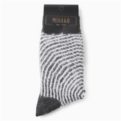 Носки женские махровые MINAKU, серые, размер 36-41