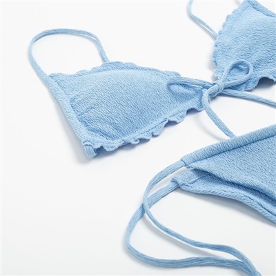 Купальник раздельный с завязками женский MINAKU, размер 48, синий