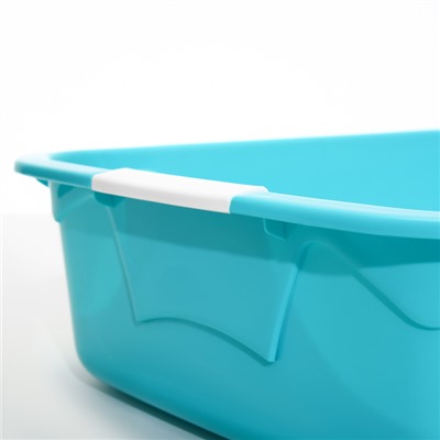 Туалет с бортом и сеткой, 45×34×15 см, белый, бирюзовый