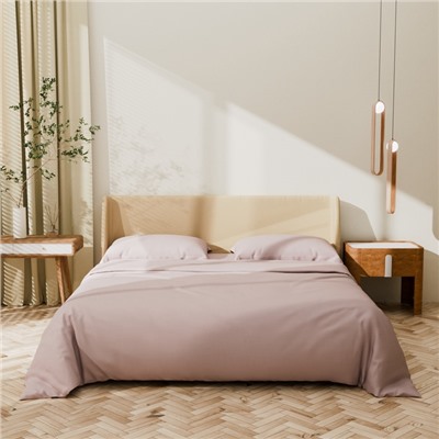 Постельное бельё 1.5-спальное «Этель» Silver cloud, мако-сатин