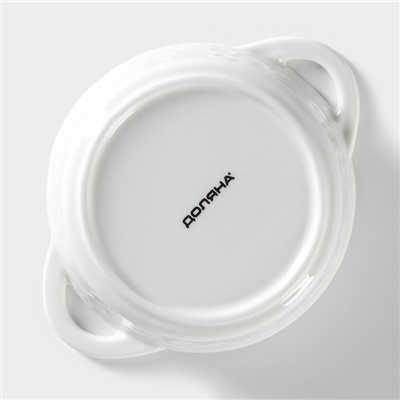 Форма для выпечки Доляна «Круг. Ланзо», 15×11.6 см, жаропрочная керамика, цвет белый