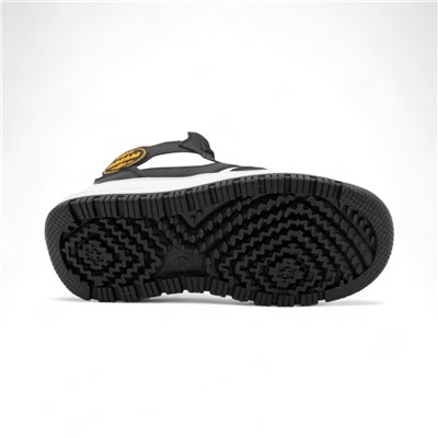 Зимние кроссовки на меху А7187-6 черно белые