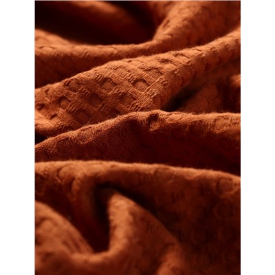 Плед вафельный «Этель» Waffle, 150×240 см, терракотовый, вафля 195 г/м²