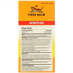 Tiger Balm, Arthritis Rub, без спирта, 4 жидких унций (113 мл)