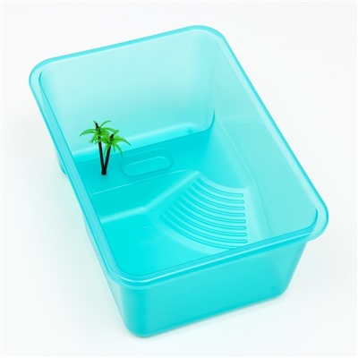 Отсадник для черепах «Озеро» с крышкой, 33×23.5×14 см