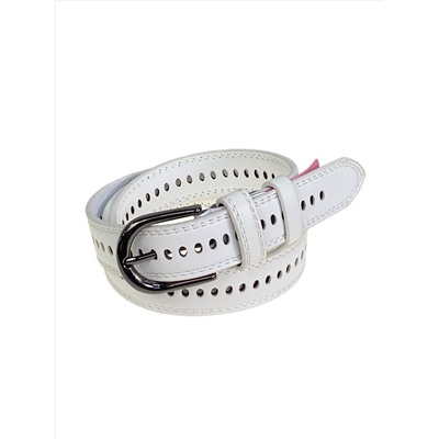 Ремень женский  из искусственной кожи, цвет белый