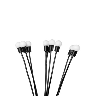 Садовый светильник «Шарики», уличный, на солнечной батарее, 68 см, 10 LED, свечение тёплое белое