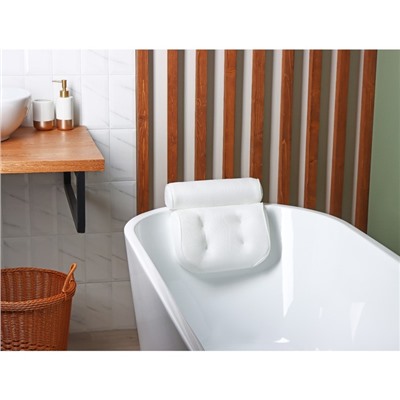 Подушка для ванной SPA Premium, на присосках, белая