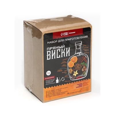 Подарочный набор для приготовления настойки «Пряный виски»: травы и специи 19 г, штоф 500 мл., инструкция