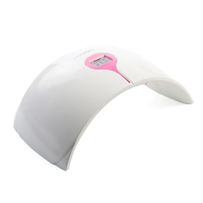 УЦЕНКА Лампа для гель-лака LuazON LUF-13, LED, 24 Вт, с дисплеем, бело-розовым