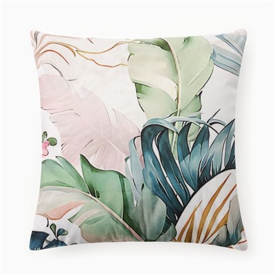 Наволочки декоративные Этель «Тропики» набор 4 шт., 40×40 см, велюр