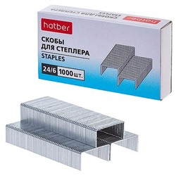 Скобы №24/6 1000шт оцинкованные 6мм SS_090110 Хатбер