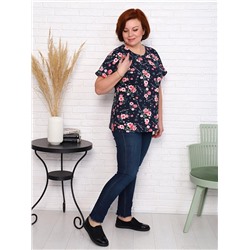 Футболка "Пион" (Синий)