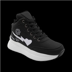 Кроссовки на меху В939-2 черные п/п