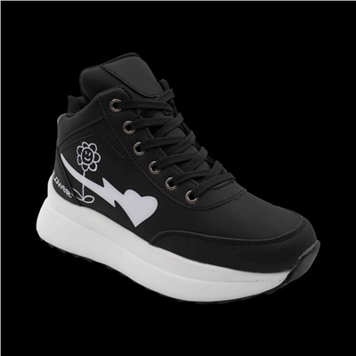 Кроссовки на меху В939-2 черные п/п