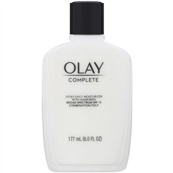 Olay, Complete, UV365, дневное увлажняющее средство с солнцезащитными фильтрами, SPF 15, для жирной кожи, 177 мл (6 унций)