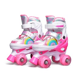 Ролики детские, размер S, 4 колеса (цвет розовый)