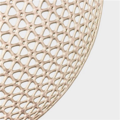 Салфетки сервировочные на стол Доляна «Сфера», d=35.5 см, 4 шт., золотые