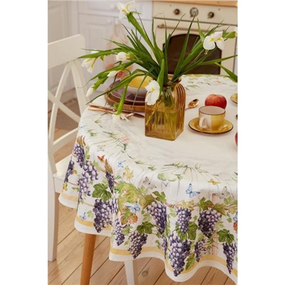Скатерть «Этель» Provence, d=150 ±3 см, 100% хлопок, саржа 190 г/м²