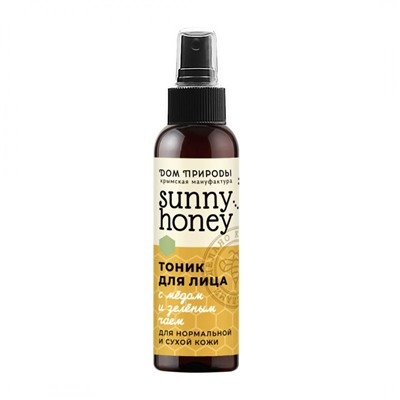 Тоник для лица с Мёдом и зеленым чаем для сухой и нормальной кожи Sunny honey (уц.)