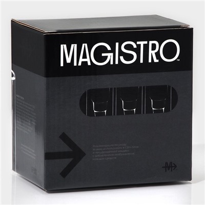 Стопки-шоты Magistro «Пуля», 30 мл, 3.5×11 см, с двойными стенками, набор 6 шт., стекло, прозрачные