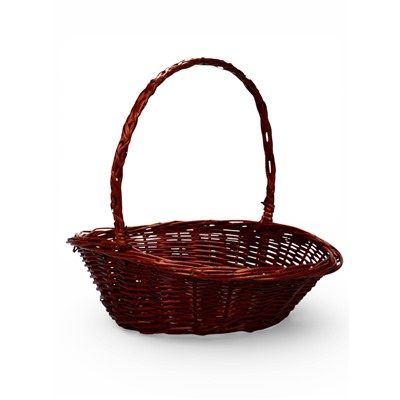 Корзина плетёная для хранения Lyng, с ручкой, ива, коричневая, набор 3 шт., Greengo