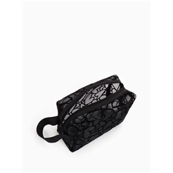 Косметичка Black beauty, с ручкой, на молнии, чёрная