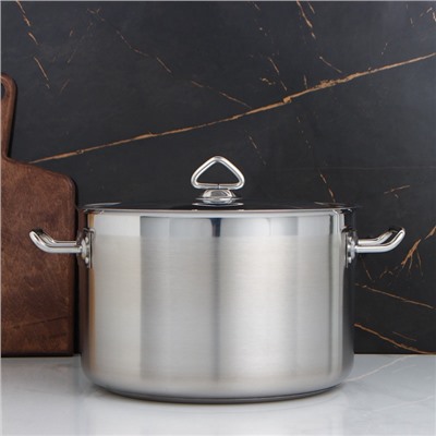 Кастрюля LUXSTAHL, 11 л, d=29.5 см, капсульное дно, индукция, нержавеющая сталь