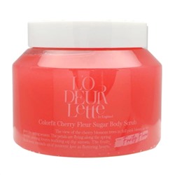 LODEURLETTE Сахарный скраб для тела с ароматом цветка вишни / In England Colorfit Cherry Fleur Sugar Scrub, 500 г 24051
