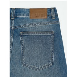 Актуальная коллекция CONTE CON-812 Синие джинсы straight с эффектом потёртостей