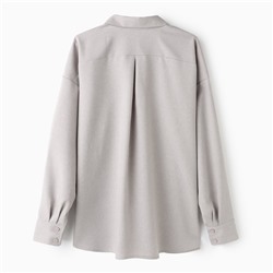 Блузка женская MIST plus-size, размер 58, серо-бежевая