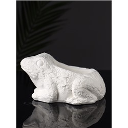 Фигурное кашпо для цветов «Лягушка», гипс, 14×12×9 см