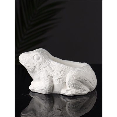 Фигурное кашпо для цветов «Лягушка», гипс, 14×12×9 см