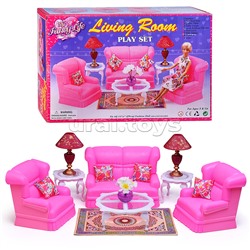 Набор мебели для кукол 9704 "Комната отдыха" в коробке