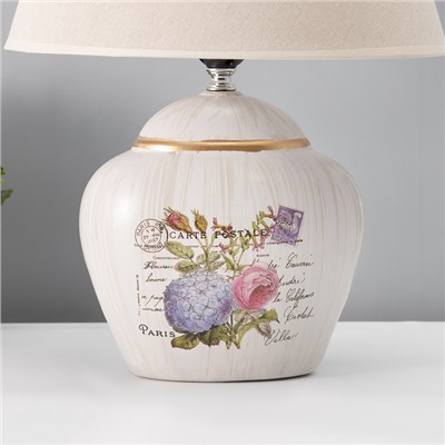 Настольная лампа с абажуром RISALUX «Сити», Е27, 40 Вт, 30×30×43 см