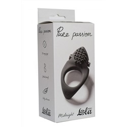 Черное эрекционное виброкольцо Pure Passion Midnight