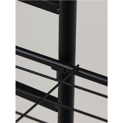 Подставка для цветов Greengo, 3 полки, 43×22×57 см, напольная, металл, чёрная
