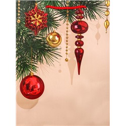 Пакет подарочный новогодний ламинированный, «Атмосфера Нового Года», 26×12×32 см